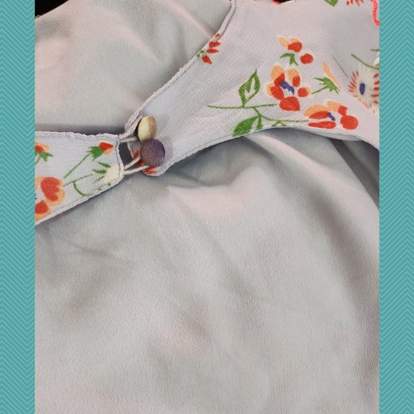 ASOS Lavender Floral Embroidered Cutout Back Dress - Picture 4 of 5